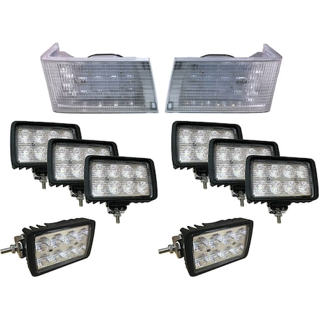 Tiger Lights 12V Complete LED Light Kit For Case/IH 7110, 7120 Off-Road Light; CaseKit-1